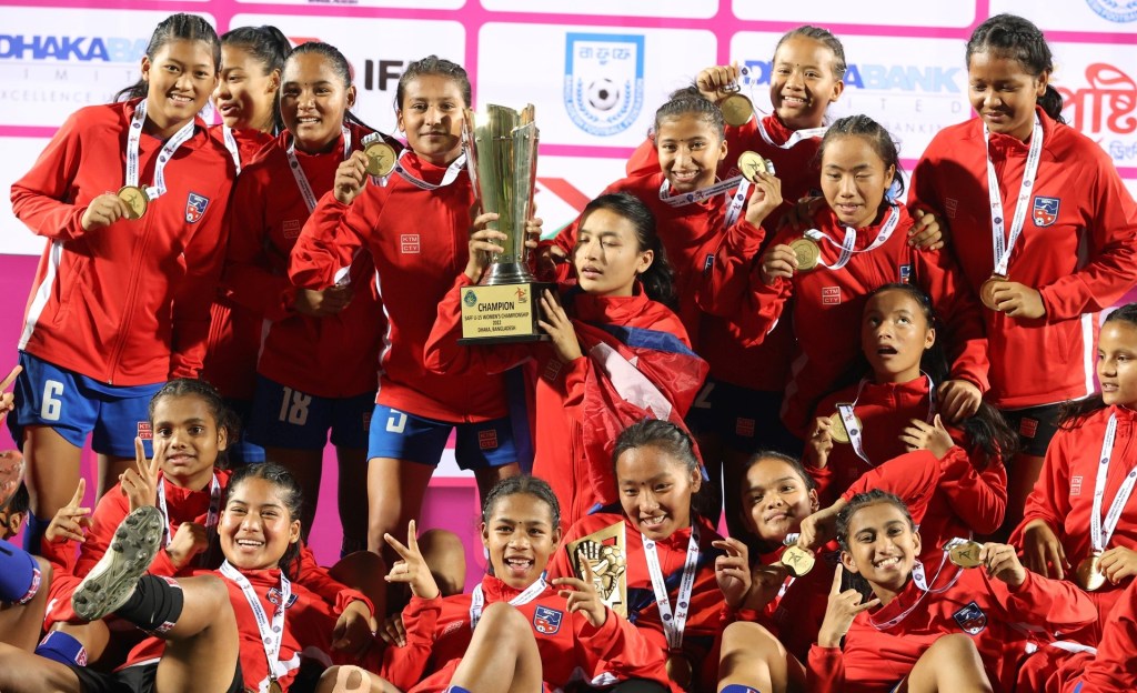 यू–१५ महिला साफ च्याम्पियनसिप फुटबलमा नेपाल बिजयी