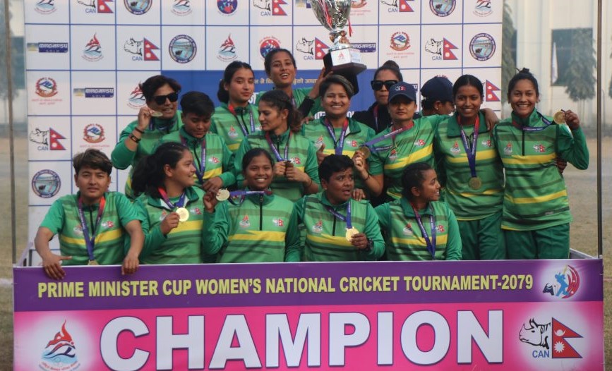 प्रधानमन्त्री कप महिला टी–२० काे उपाधि सुदूरपश्चिमले जित्याे